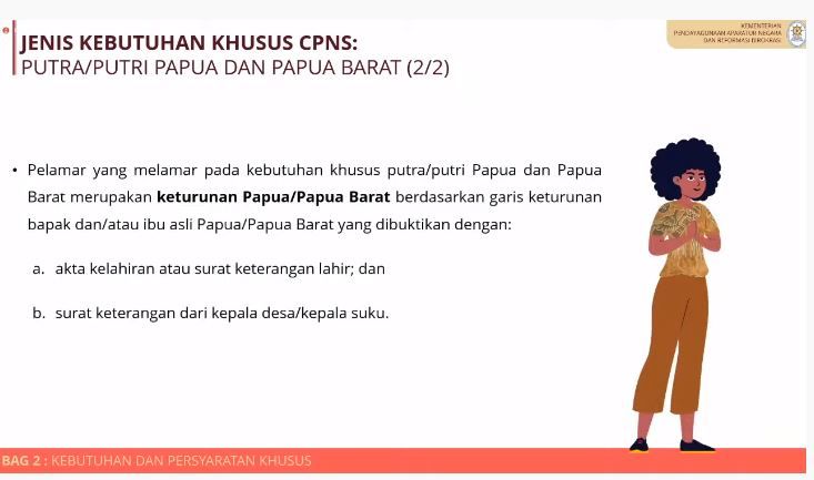 Ketentuan Pendaftaran Cpns 2021 Untuk Kebutuhan Khusus Putra Putri Papua Dan Papua Barat Kabar Lumajang