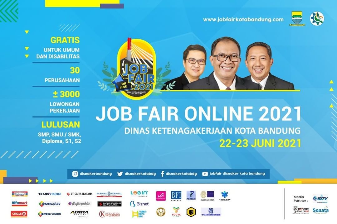 Siap Siap Disnaker Kota Bandung Gelar Job Fair Online 22 23 Juni 2021 Begini Cara Daftarnya Prfm News