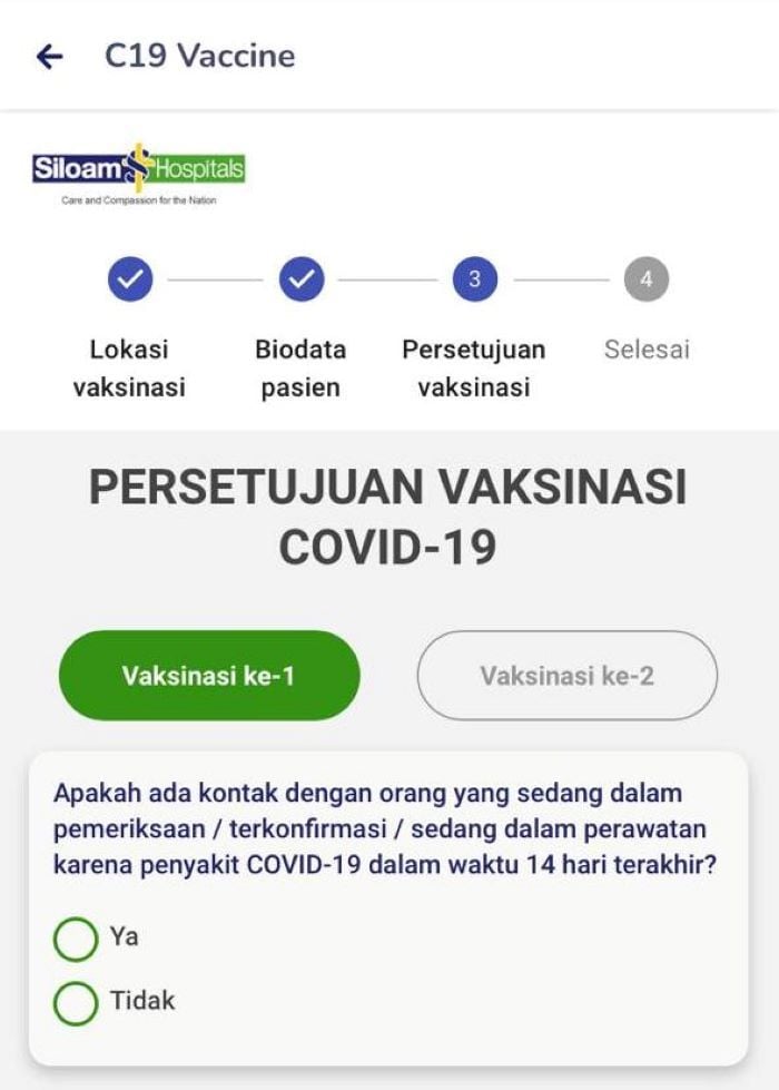 Cara daftar vaksin covid-19 di RS Siloam Yogyakarta