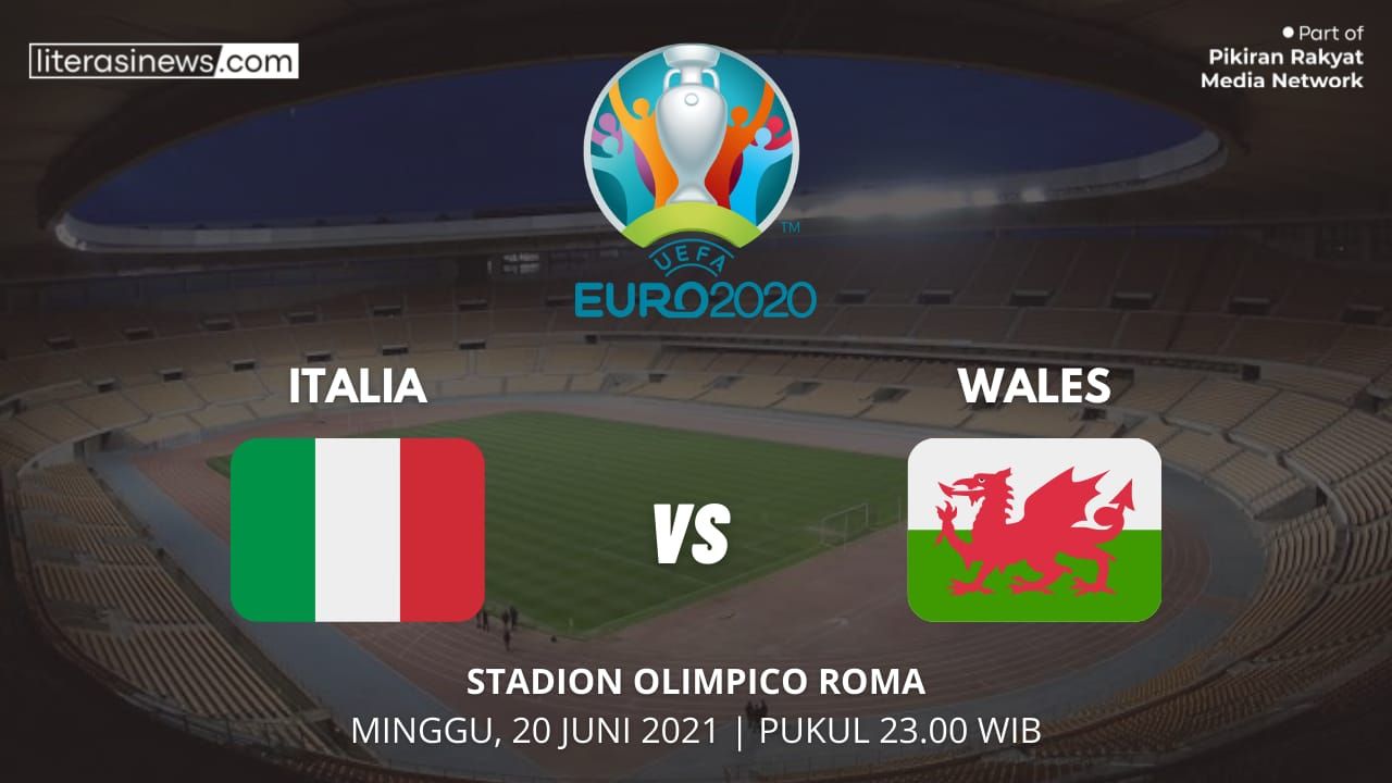 Link Live Streaming Mola TV Pertandingan Italia vs Wales di Euro 2020.