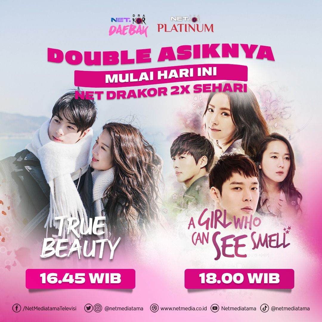 Jadwal Acara Net Tv Senin 21 Juni 2021 Tayang Perdana Drakor True Beuty Dan A Girl Who Can