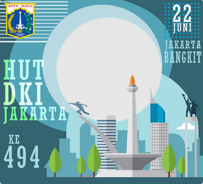 Twibbon HUT DKI Jakarta ke 494 tahun 2021 Jakarta Bangkit