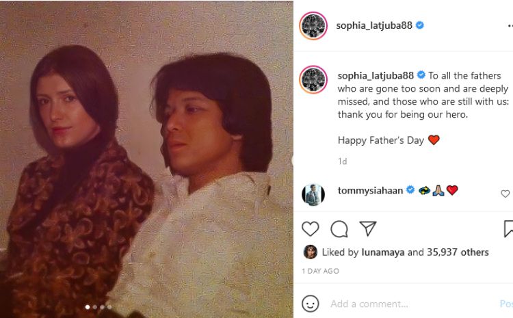 Sophia Latjuba unggah foto masa muda ayahnya.