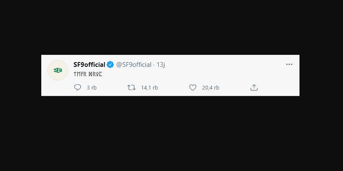 Tweet misterius SF9 yang diduga jadi teaser pertama comeback.