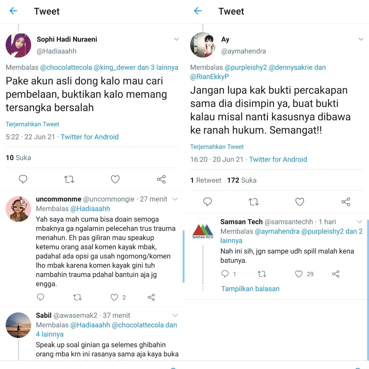 Percakapan netizen tentang dugaan pelecehan rian D'Masiv