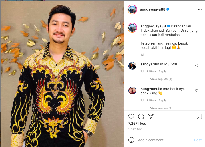 Postingan Instagram suami Dewi Perssik.