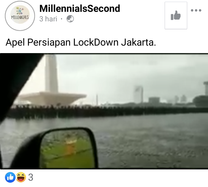 Video yang dinarasikan sebagai persiapan Lockdown Jakarta.