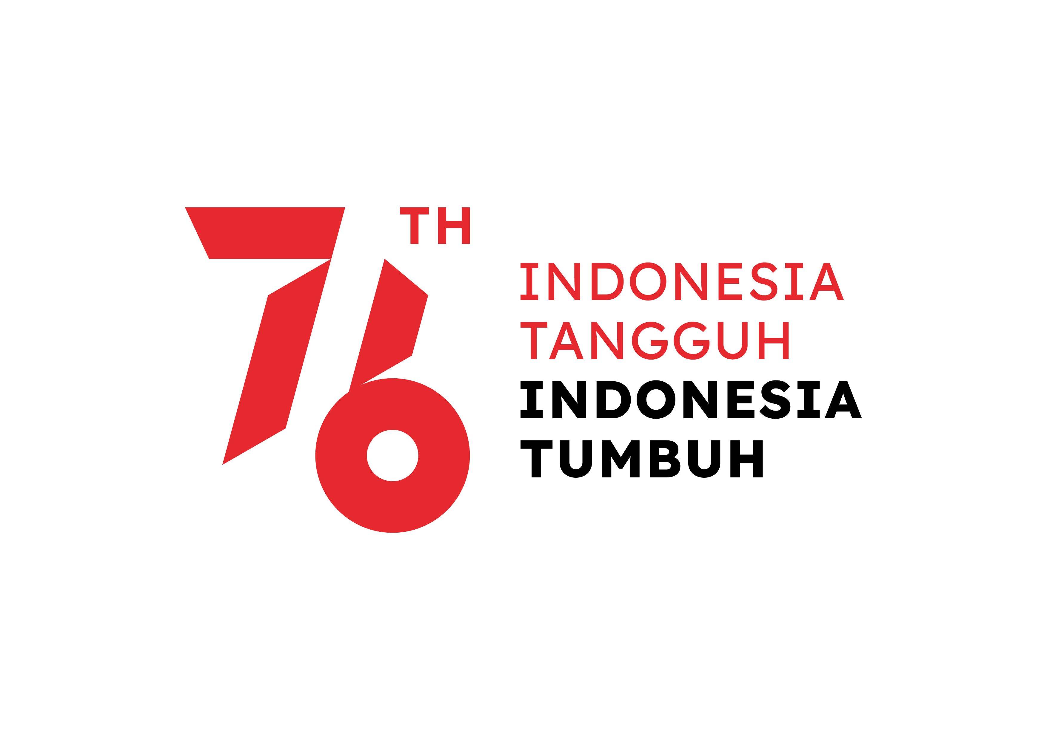 Link Download Logo  HUT  RI  ke 76 dengan Tema Indonesia 