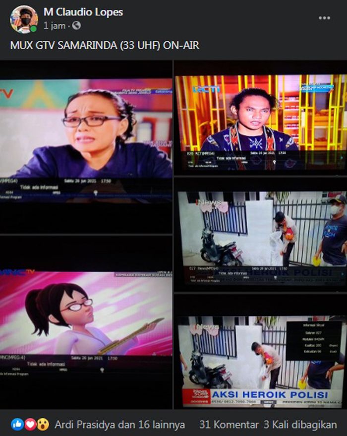 Penampakan Siaran TV Digital MNC Group di Samarinda