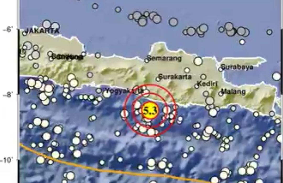 Gempa Bumi 5 3 Magnitudo Berpusat Di Gunung Kidul Pagi Ini Guncang Hingga Jawa Timur Media Blitar