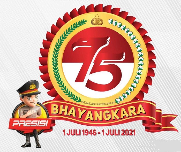 Logo HUT Bhayangkara ke 75 PNG CDR Vector