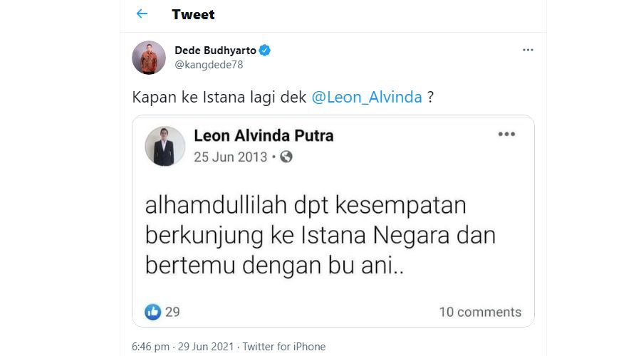 Ketua Badan Eksekutif Mahasiswa Universitas Indonesia (BEM UI) Leon Alvinda Putra menjadi bintang publik.