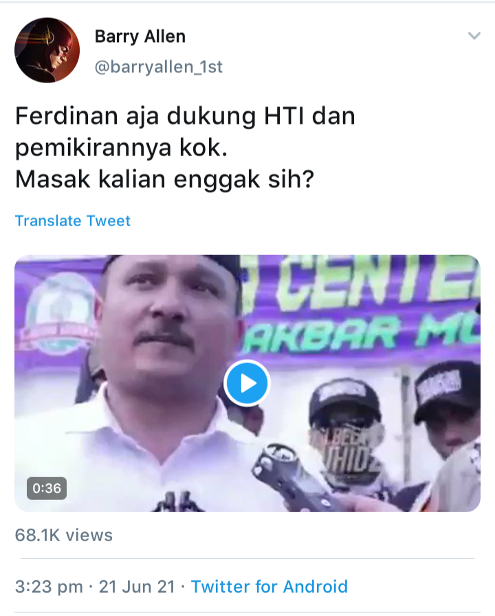 Sejak bergabung pemerintah dan terjun ke dunia politik, mantan politisi Partai Demokrat Ferdinand Hutahaean nampak terlihat kerap menghujat dan 'bermusuhan' dengan Hisbut Tahrir Indonesia atau HTI.