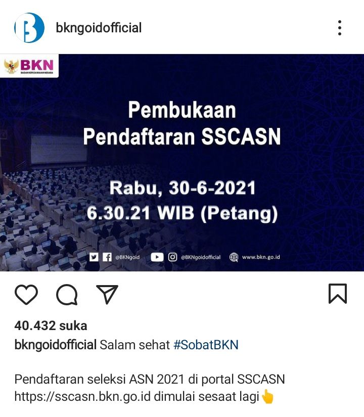 Bkn Resmi Buka Pendaftaran Cpns Berikut Cara Daftar Di Akun Sscasn Go Id Sesuai Buku Petunjuk Mantra Sukabumi