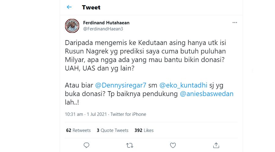 Baru-baru ini, viral beredar surat dari Pemprov DKI Jakarta meminta bantuan para duta besar asing (Dubes) di Jakarta. 