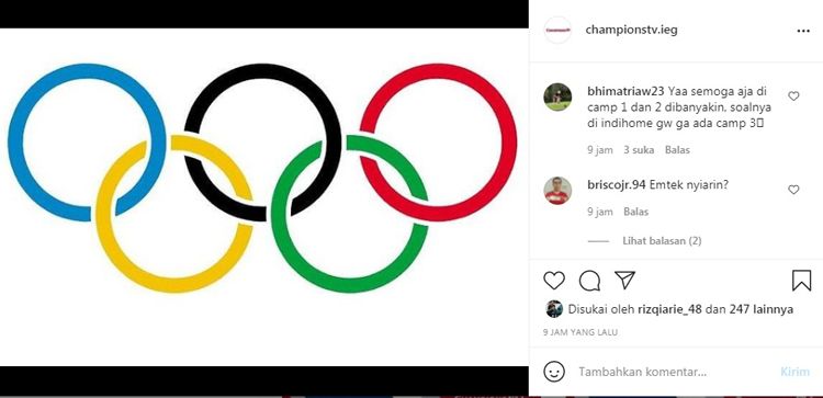 Emtek Dikabarkan Akan Siarkan Olimpiade Tokyo 2020, Akun Instagram Champions TV Berikan Kode