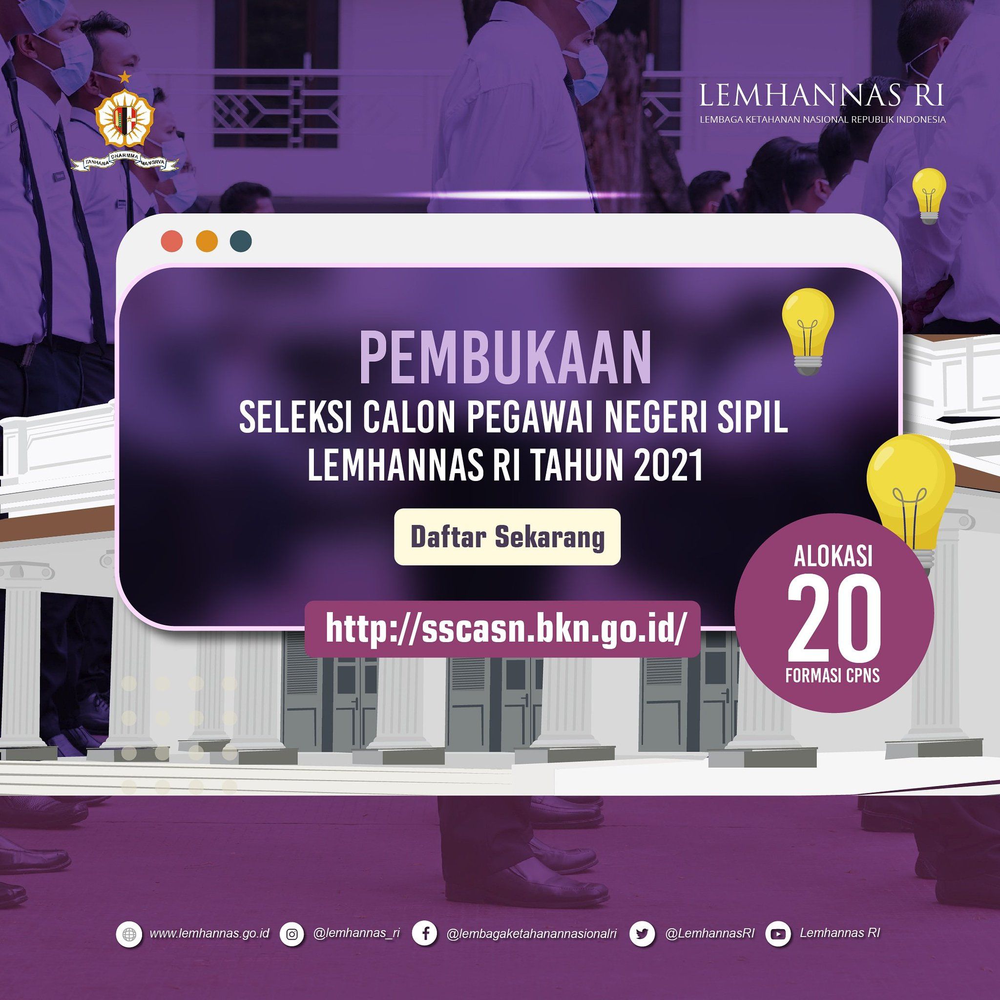 Formasi Cpns Di Lemhanas Ada 20 Formasi Cpns Di Lemhanas Segera Klik Link Sscasn Bkn Go Id Untuk Daftar Cerdik Indonesia