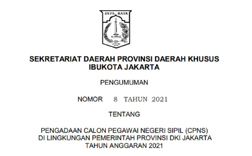 Link Download PDF Surat Lamaran dan Pernyataan CPNS dan PPPK 2021 DKI  Jakarta: Ada Juga Surat Khusus Satpol PP - Jurnal Medan