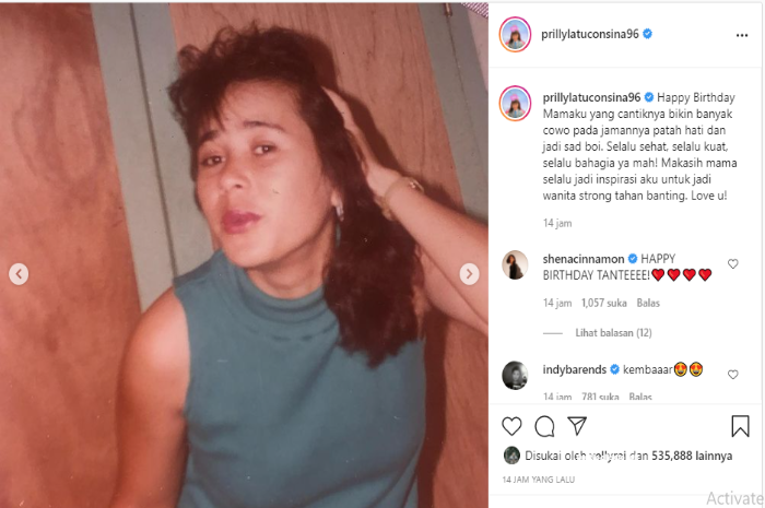 Prilly Latuconsina Unggah Foto Lawas Sang Ibu yang Bikin Cowok Patah Hati pada Zamannya, Netizen: Mirip Banget