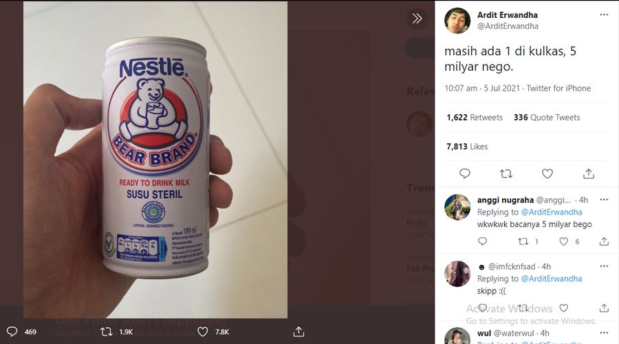 Baru-baru ini, publik dihebohkan dengan video di media sosial yang memperlihatkan sejumlah orang berdebat tentang Susu Beruang di sebuah supermarket. 