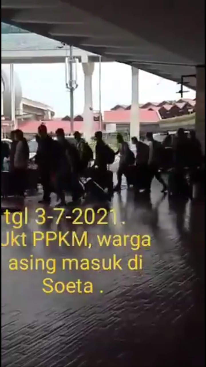 Tangkapan layar WNA yang datang ke Indonesia melalui bandara internasional Soekarno-Hatta