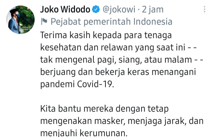 Cuitan Jokowi