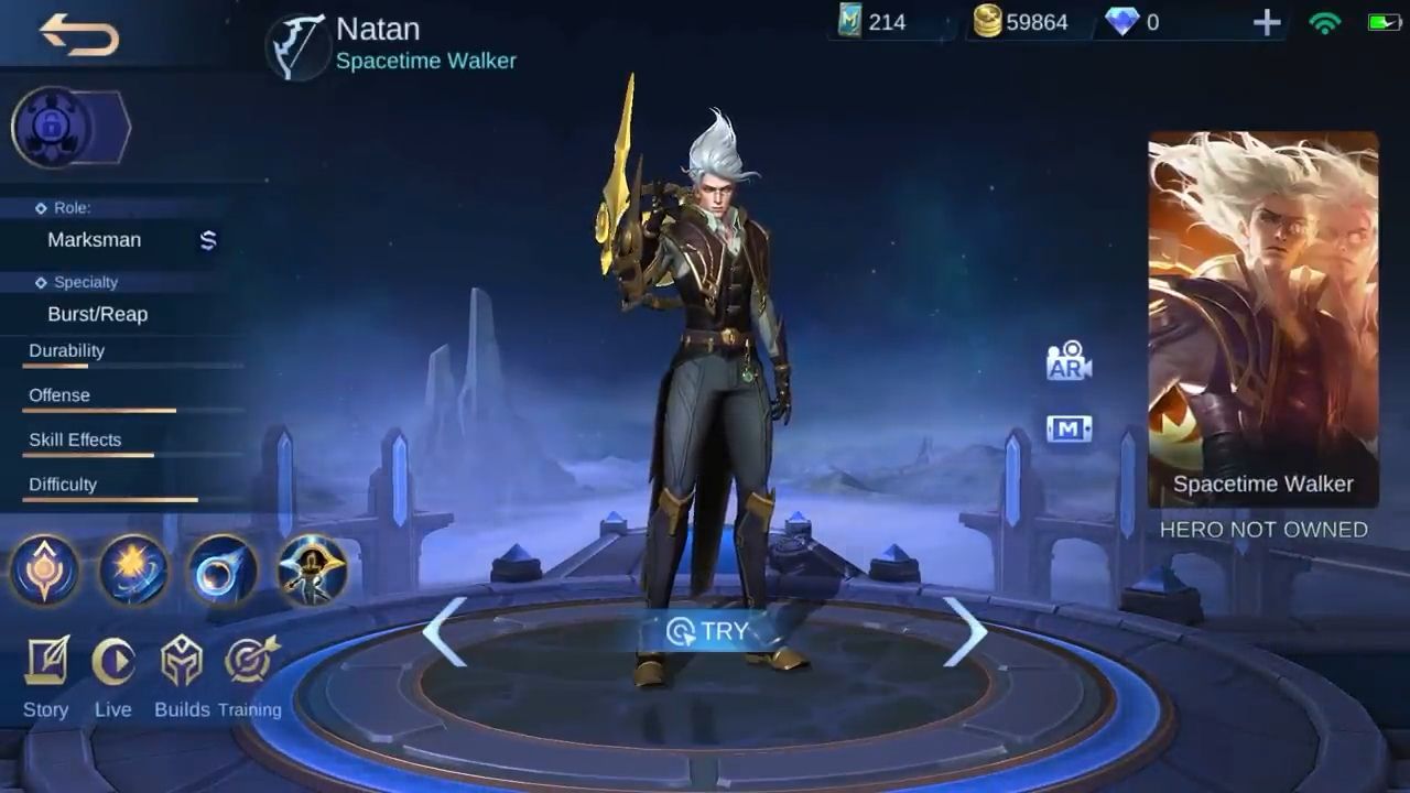 Tampilan Hero baru Mobile Legends, Natan. 