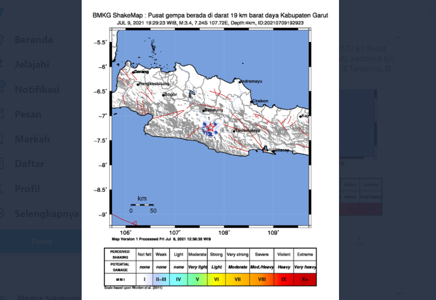 Garut Diguncang Gempa Berkekuatan 3,4 SR, BMKG : Waspada Gempa Susulan ...