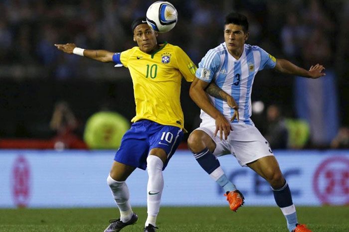 Neymar, pemain kunci Brasil.