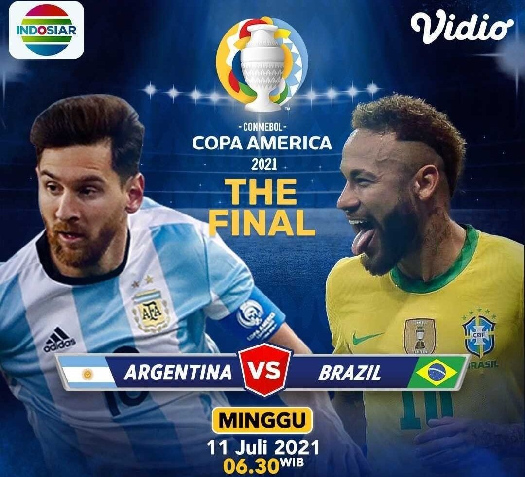 TERBARU Skor 1-0 untuk Argentina update sementara skor Argentina vs Brasil, final Copa Amerika 2021 Minggu 11 Juli 2021. Celana Neymar Sobek