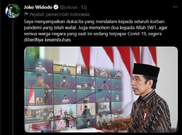 Cuitan Presiden Jokowi./*
