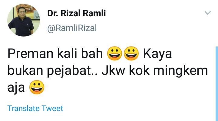 Cuitan Rizal Ramli.