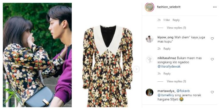 Netizen mengomentari gaun yang dikenakan Han So Hee yang dibanderol Rp50 juta