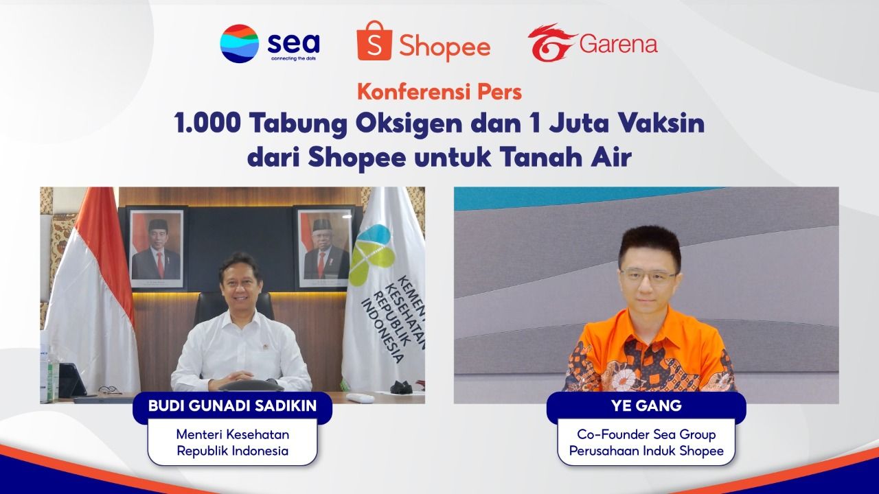 Sea Group Shopee Dan Garena Sumbangkan 1 000 Tabung Oksigen Dan 1 Juta Vaksin Untuk Kemenkes Kebumen Talk