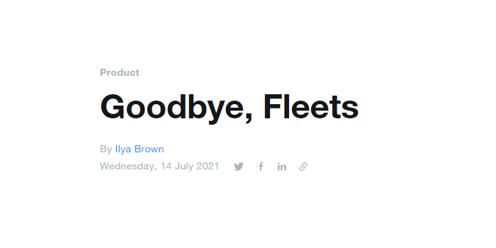 Twitter Fleets akan ditutup mulai tanggal 3 Agustus 2021.