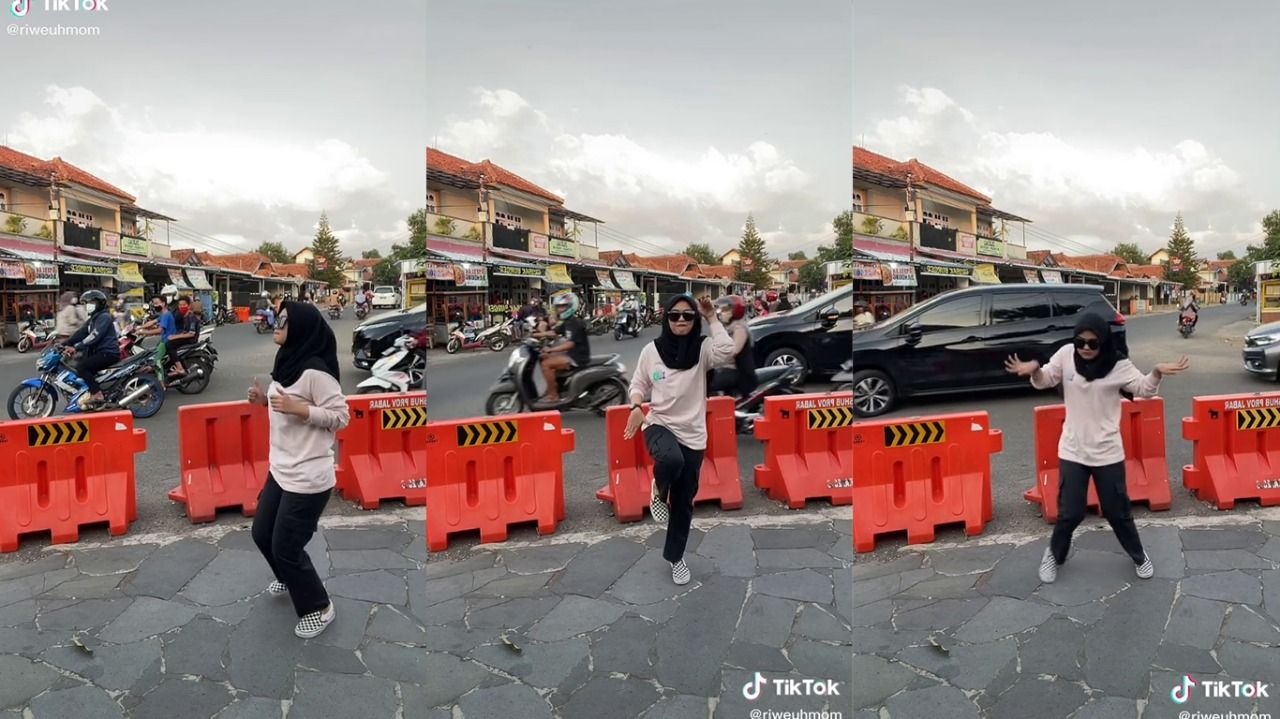 Viral Aksi Wanita Asyik Joget Tiktok Di Pinggir Jalan Ramai Netizen