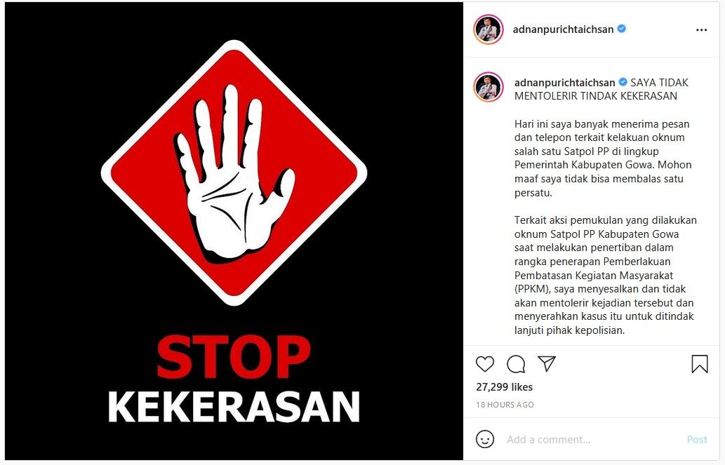 Oknum Satpol PP Tampar Pemilik Warung Resmi Dilaporkan Ke Polisi, Bupati Gowa : Tidak Tolerir Tindak Kekerasan