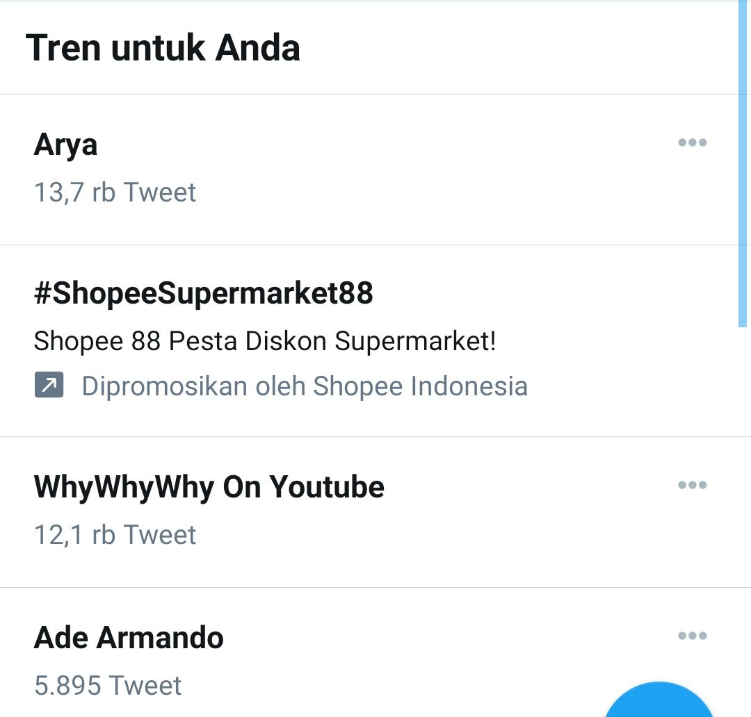 Nama Arya Saloka trending Twitter