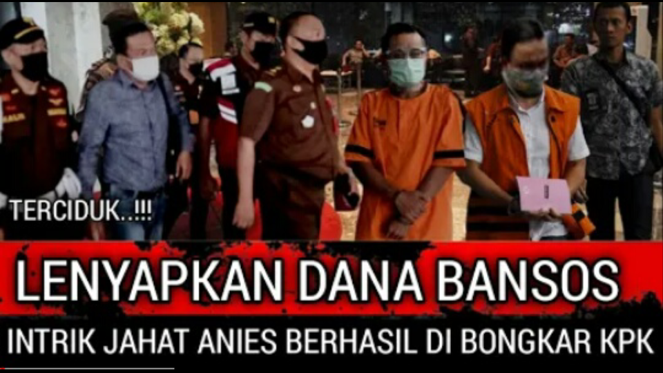 Tangkapan layar kabar yang menyebut Anies Baswedan terlibat korupsi bansos dan berhasil dibongkar KPK
