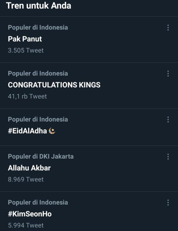 Nama Pak Panut trending di Twitter.