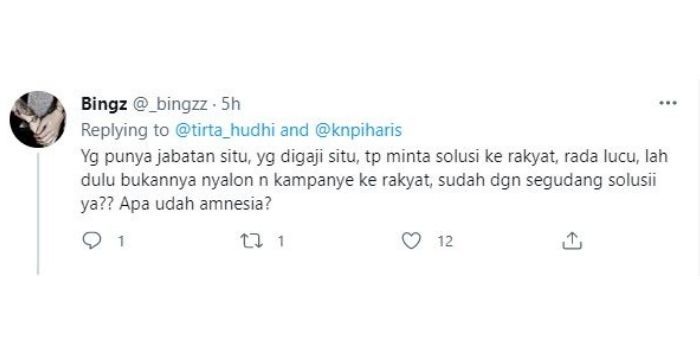 Netizen heran dengan Ketua DPP KNPI Haris Pertama yang bertanya pada dr. Tirta