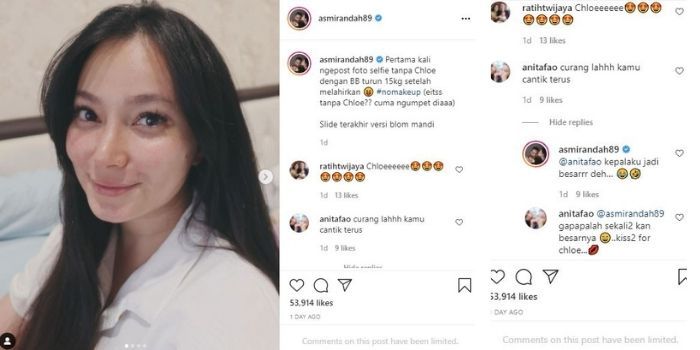 Netizen berkomentar soal penampilan Asmirandah setelah melahirkan.