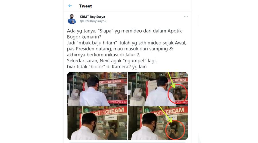 Pakar Informatika Membongkar Kejanggalan Saat Jokowi 'Blusukan' ke Apotek, Ada Sosok yang Dicurigai