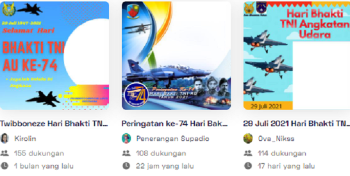 19 Link Twibbon Kreatif Paling Keren Spesial Hari Bhakti TNI AU Ke-74 ...