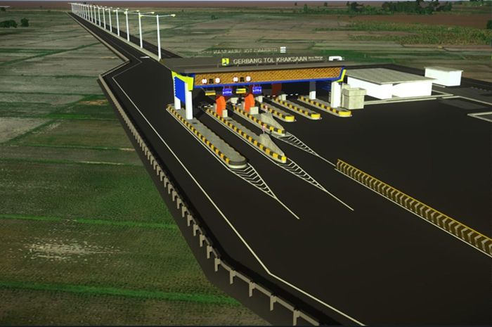 Ilustrasi Desain Gerbang Tol Kraksaan Jalan Tol Probolinggo-Banyuwangi