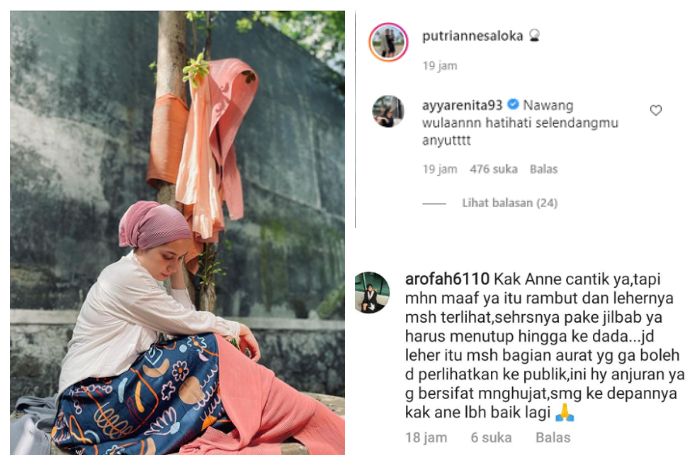 Salah satu netizen memberikan kritikan terkait unggahan Putri Anne saat kenakan turban.