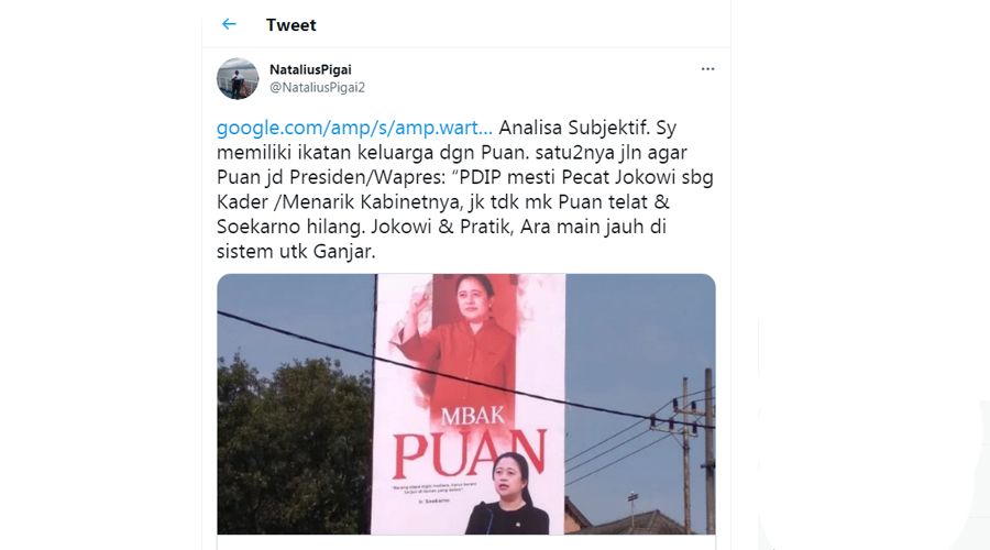 Natalius Pigai Menganalisa Jika Puan Maharani Ingin Jadi Presiden Harus Pecat Jokowi Sebagai Kader