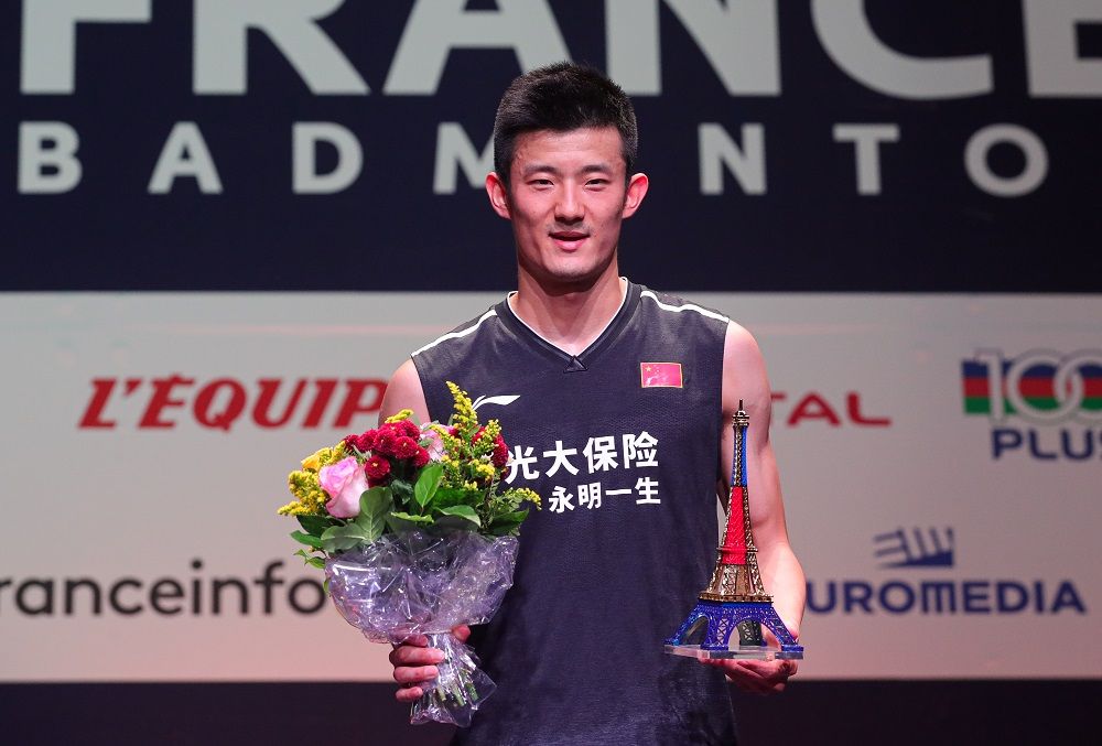 Penampilan Chen Long pada ajang French Open 2019.