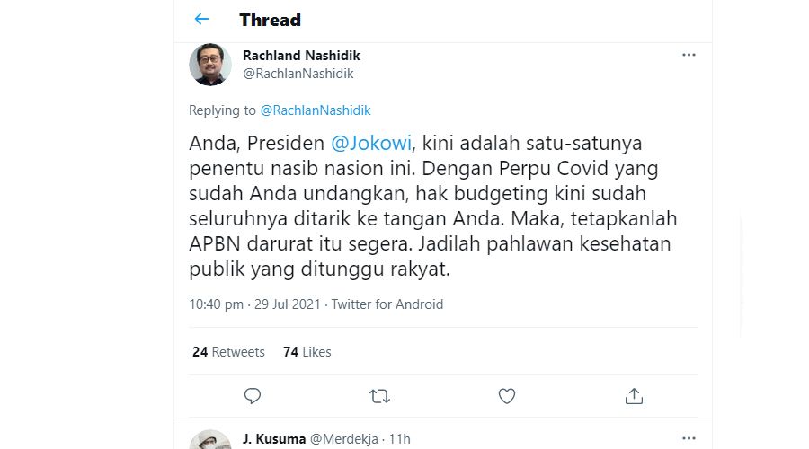 Politisi Partai Demokrat Usul Supaya Presiden Jokowi Jadi Pahlawan Kesehatan Publik: Ditunggu Rakyat