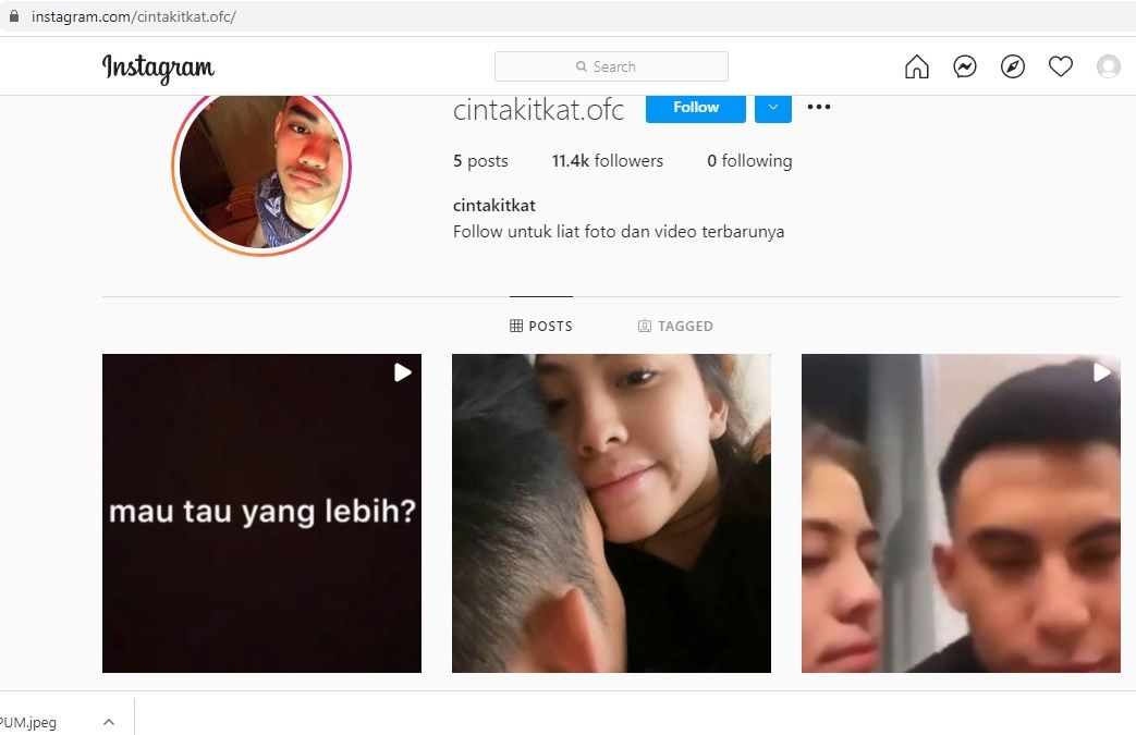 Video diduga Zara Adhisty yang beredar di Instagram 